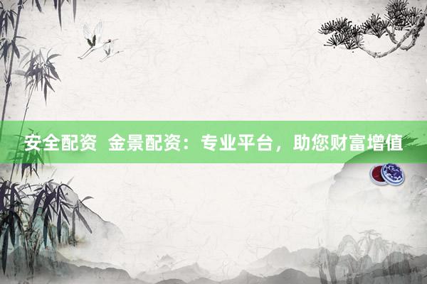 安全配资  金景配资：专业平台，助您财富增值