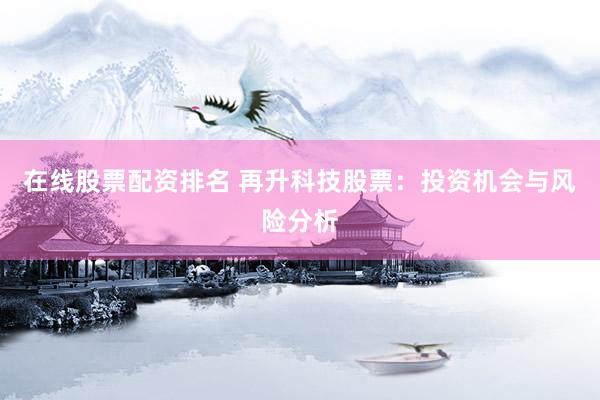 在线股票配资排名 再升科技股票：投资机会与风险分析