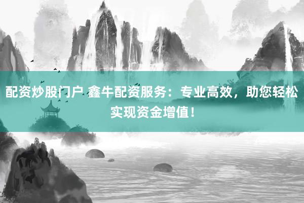 配资炒股门户 鑫牛配资服务：专业高效，助您轻松实现资金增值！