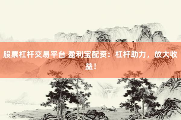 股票杠杆交易平台 盈利宝配资：杠杆助力，放大收益！