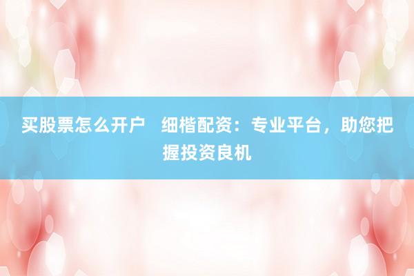 买股票怎么开户   细楷配资：专业平台，助您把握投资良机