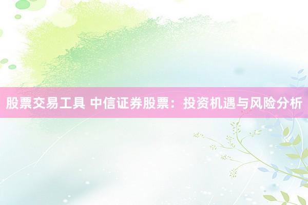 股票交易工具 中信证券股票：投资机遇与风险分析
