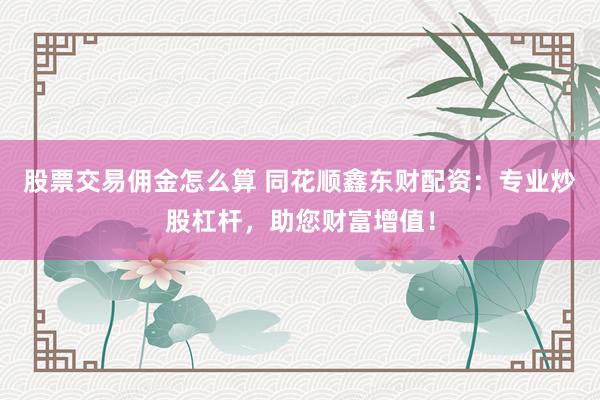 股票交易佣金怎么算 同花顺鑫东财配资:专业炒股杠杆,助您财富增值!