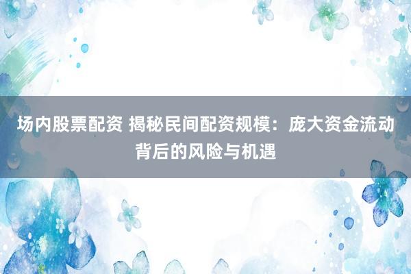 场内股票配资 揭秘民间配资规模：庞大资金流动背后的风险与机遇