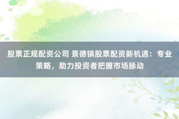 股票正规配资公司 景德镇股票配资新机遇：专业策略，助力投资者把握市场脉动