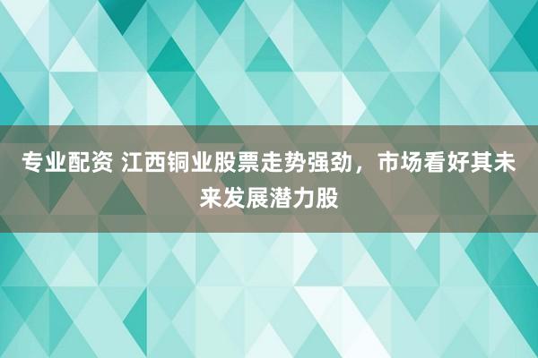 专业配资 江西铜业股票走势强劲，市场看好其未来发展潜力股
